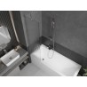 Mexen Next paroi de baignoire 1 volet 50 x 150 cm, rayures, nickel brossé - 895-050-000-00-09-97