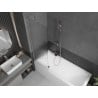 Mexen Next paroi de douche 1 volet 60 x 150 cm, rayures, nickel brossé - 895-060-000-00-09-97