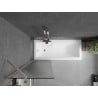 Mexen Next paroi de douche 1 volet 60 x 150 cm, rayures, nickel brossé - 895-060-000-00-09-97