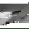 Mexen Next paroi de baignoire 1 battant 80 x 150 cm, rayures, nickel brossé - 895-080-000-00-09-97