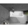 Mexen Next paroi de baignoire 1 volet 80 x 150 cm, rayures, nickel brossé - 895-080-000-00-09-97