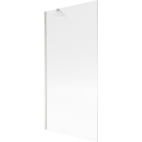 Mexen Next paroi de baignoire à 1 volet 90 x 150 cm, rayures, nickel brossé - 895-090-000-00-09-97