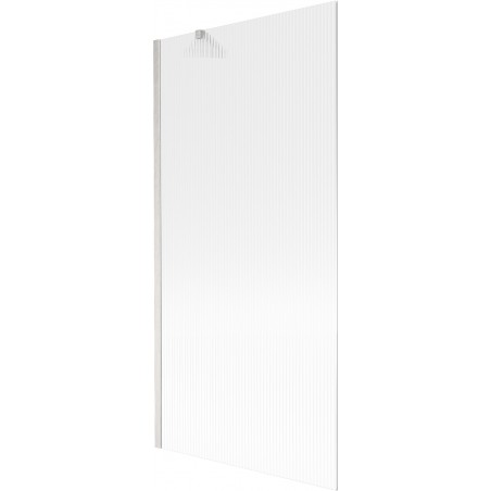 Paravent de baignoire Mexen Next 1 volet 90 x 150 cm, rayures, nickel brossé - 895-090-000-00-09-97