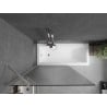 Mexen Next paroi de baignoire 1 volet 100 x 150 cm, rayures, nickel brossé - 895-100-000-00-09-97