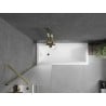 Mexen Next paroi de baignoire 1 battant 50 x 150 cm, givré, or brossé - 895-050-000-00-30-55