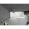 Mexen Next paravent de baignoire 1 volet 70 x 150 cm, givré, or brossé - 895-070-000-00-30-55