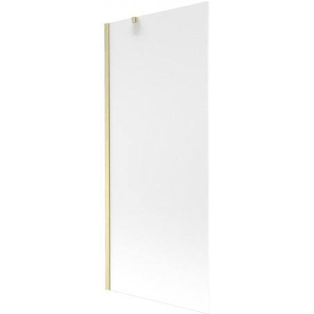 Mexen Next paroi de baignoire 1 battant 80 x 150 cm, sablé, doré brossé - 895-080-000-00-30-55