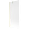 Mexen Next paroi de baignoire 1 battant 80 x 150 cm, sablé, doré brossé - 895-080-000-00-30-55
