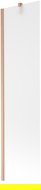 Mexen Next paroi de baignoire 1-volet 50 x 150 cm, givré, cuivre brossé - 895-050-000-00-30-65