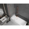 Mexen Next paroi de baignoire 1-volet 70 x 150 cm, givré, cuivre brossé - 895-070-000-00-30-65