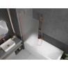 Mexen Next paroi de baignoire avec 1 volet 80 x 150 cm, givré, cuivre brossé - 895-080-000-00-30-65