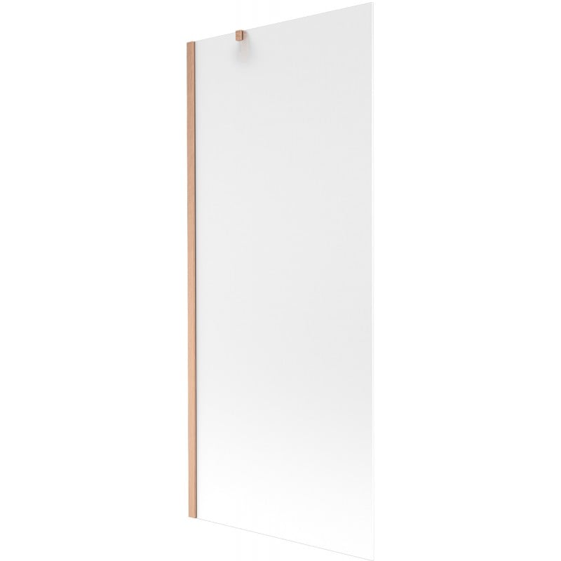 Mexen Next paroi de baignoire avec 1 volet 80 x 150 cm, givré, cuivre brossé - 895-080-000-00-30-65