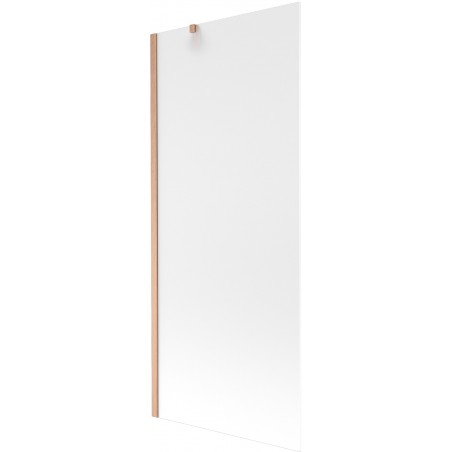 Mexen Next paroi de baignoire avec 1 volet 80 x 150 cm, givré, cuivre brossé - 895-080-000-00-30-65