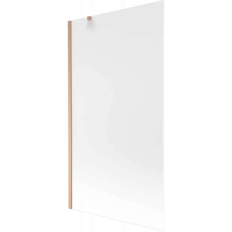 Mexen Next paroi de baignoire 1 battant 100 x 150 cm, givré, cuivre brossé - 895-100-000-00-30-65
