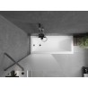 Mexen Next pare-douche 1 volet 80 x 150 cm, givre, gris canon brossé - 895-080-000-00-30-66