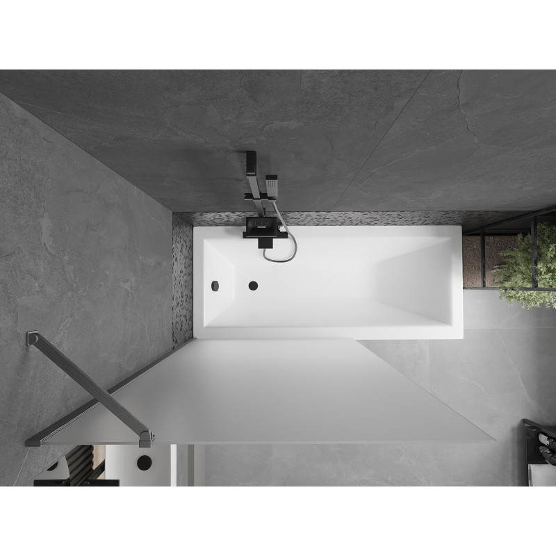 Mexen Next pare-douche 1-volet 100 x 150 cm, givre, gris canon brossé - 895-100-000-00-30-66