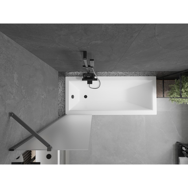 Mexen Next pare-douche 1 volet 50 x 150 cm, givre, métal canon - 895-050-000-00-30-95