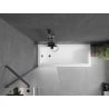 Mexen Next paravent de douche 1 volet 60 x 150 cm, givré, gun metal - 895-060-000-00-30-95