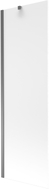 Mexen Next paravent de douche 1 volet 60 x 150 cm, givré, gun metal - 895-060-000-00-30-95