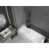 Mexen Next paravent de baignoire 1 volet 70 x 150 cm, givre, gun metal - 895-070-000-00-30-95
