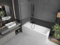 Mexen Next paravent de baignoire 1 volet 70 x 150 cm, givre, gun metal - 895-070-000-00-30-95
