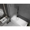 Mexen Next paroi de baignoire 1 volet 80 x 150 cm, givre, métal gun - 895-080-000-00-30-95