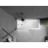 Mexen Next paroi de baignoire 1 volet 80 x 150 cm, givre, métal gun - 895-080-000-00-30-95