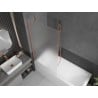 Mexen Next paroi de baignoire 1-volet 90 x 150 cm, dépoli, cuivre brossé - 895-090-000-00-30-65