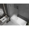 Mexen Next paroi de baignoire à 1 vantail 90 x 150 cm, dépoli, gris canon brossé - 895-090-000-00-30-66