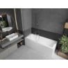 Mexen Next paroi de baignoire à 1 panneau 50 x 150 cm, givré, nickel brossé - 895-050-000-00-30-97