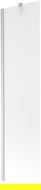 Mexen Next paroi de baignoire 1 volet 50 x 150 cm, givre, nickel brossé - 895-050-000-00-30-97