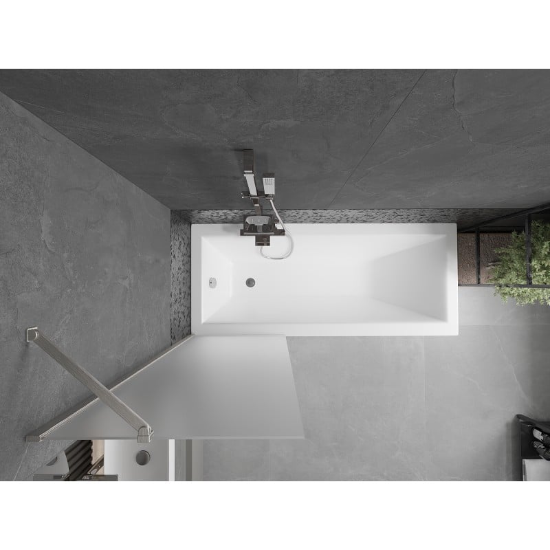 Mexen Next pare-douche à 1 volet 60 x 150 cm, givré, nickel brossé - 895-060-000-00-30-97