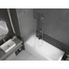 Mexen Next paroi de baignoire à 1 panneau 70 x 150 cm, givre, nickel brossé - 895-070-000-00-30-97