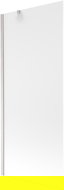 Mexen Next paroi de baignoire 1-volet 80 x 150 cm, givré, nickel brossé - 895-080-000-00-30-97