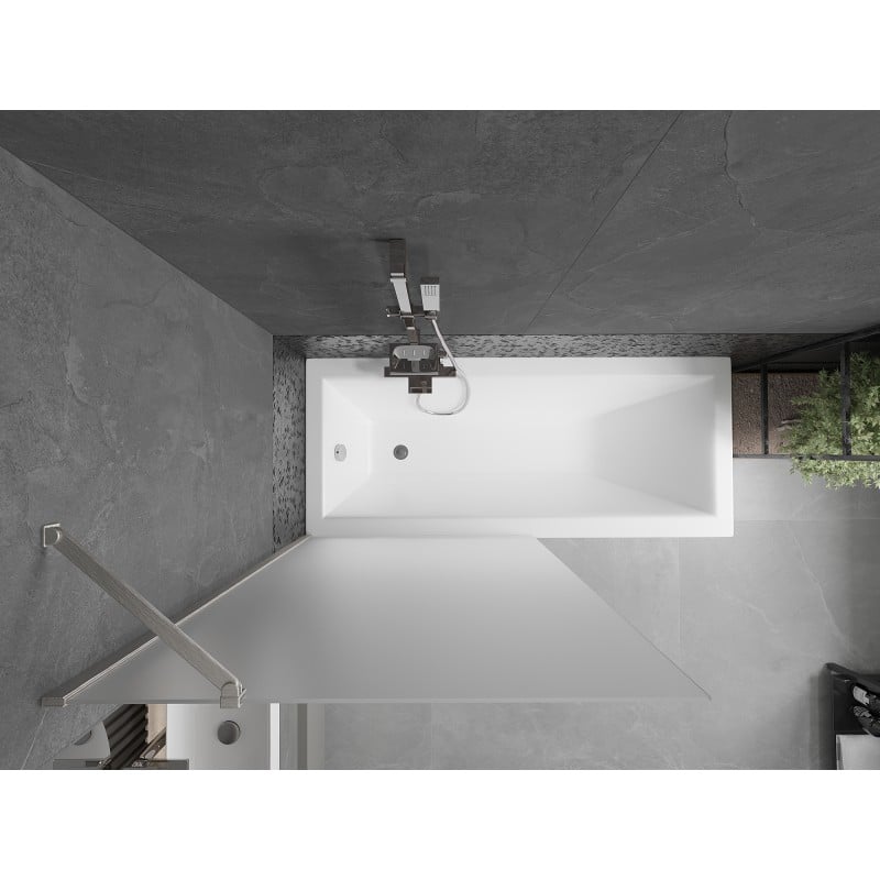 Mexen Next pare-douche 1 volet 90 x 150 cm, dépoli, nickel brossé - 895-090-000-00-30-97