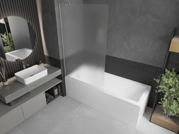 Mexen Next paravent de baignoire 1-volet 100 x 150 cm, givre, nickel brossé - 895-100-000-00-30-97