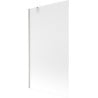 Mexen Next paravent de baignoire 1-volet 100 x 150 cm, givre, nickel brossé - 895-100-000-00-30-97