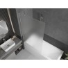 Mexen Next paravent de baignoire 1-volet 100 x 150 cm, givre, nickel brossé - 895-100-000-00-30-97