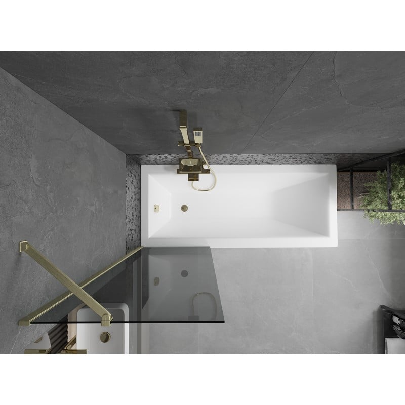 Mexen Next pare-douche 1 volet 60 x 150 cm, graphite, or brossé - 895-060-000-00-40-55