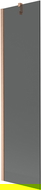 Paroi de baignoire pivotante Mexen Next 1 vantail 50 x 150 cm, graphite, cuivre brossé - 895-050-000-00-40-65