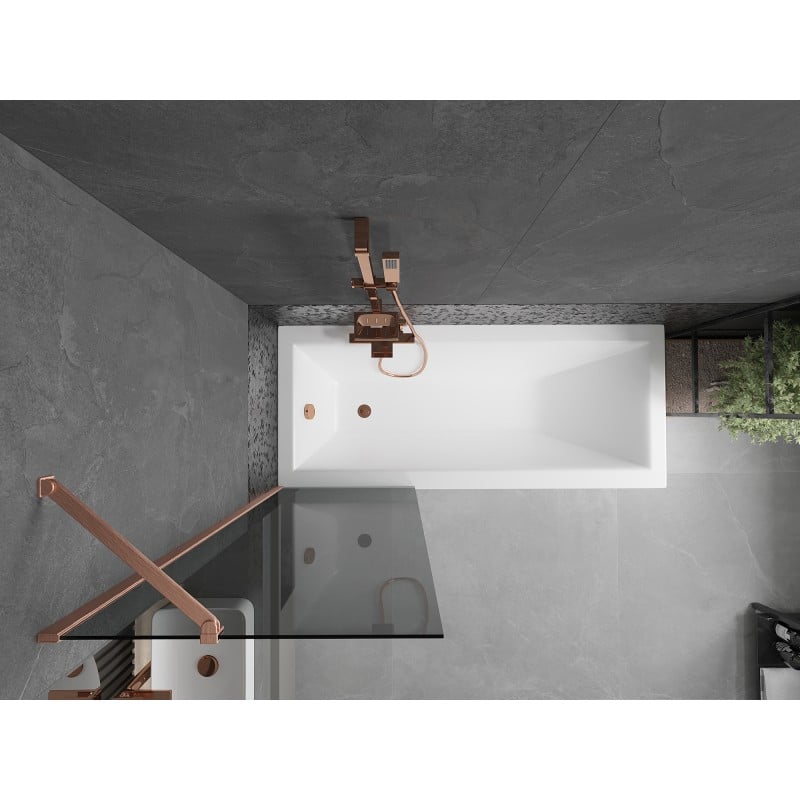 Mexen Next paroi de douche 1-volet 60 x 150 cm, graphite, cuivre brossé - 895-060-000-00-40-65
