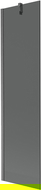 Mexen Next paroi de baignoire à 1 panneau 50 x 150 cm, graphite, gris armé brossé - 895-050-000-00-40-66