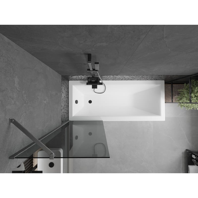 Mexen Next paroi de baignoire 1-volet 60 x 150 cm, graphite, gris fusil brossé - 895-060-000-00-40-66