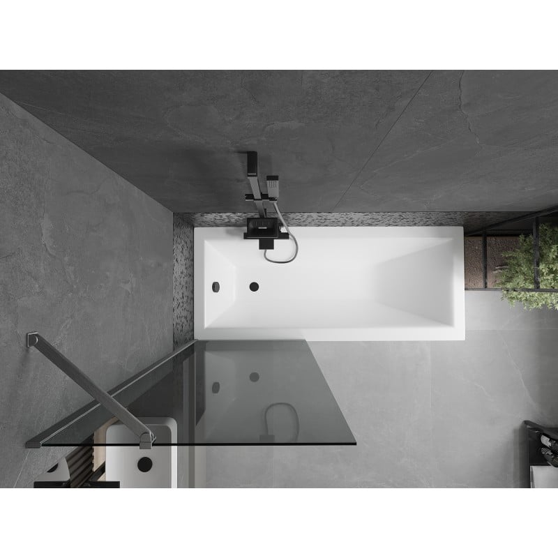Mexen Next paroi de baignoire 1 volet 70 x 150 cm, graphite, gris canon brossé - 895-070-000-00-40-66