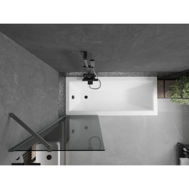 Mexen Next paroi de baignoire 1 volet 60 x 150 cm, graphite, métal canon - 895-060-000-00-40-95