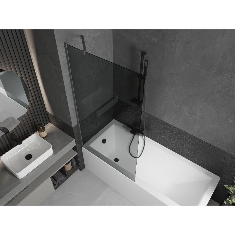 Mexen Next paroi de douche 1-volet 90 x 150 cm, graphite, métal canon - 895-090-000-00-40-95