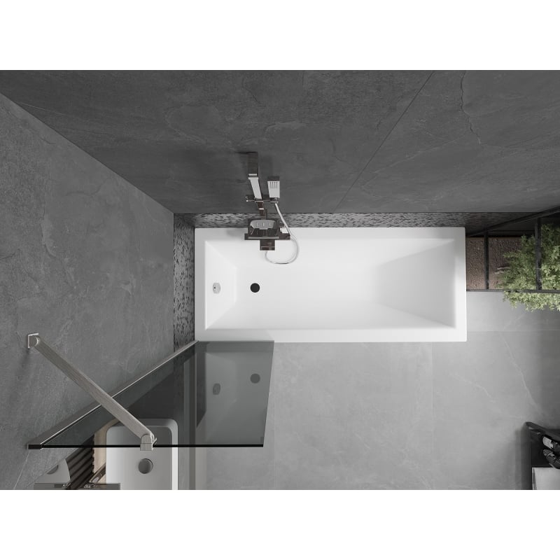 Mexen Next paroi de baignoire à 1 vantail 50 x 150 cm, graphite, nickel brossé - 895-050-000-00-40-97