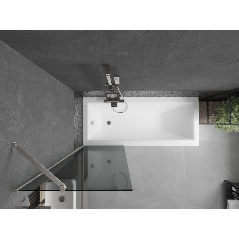 Mexen Next paroi de baignoire 1 volet 60 x 150 cm, graphite, nickel brossé - 895-060-000-00-40-97