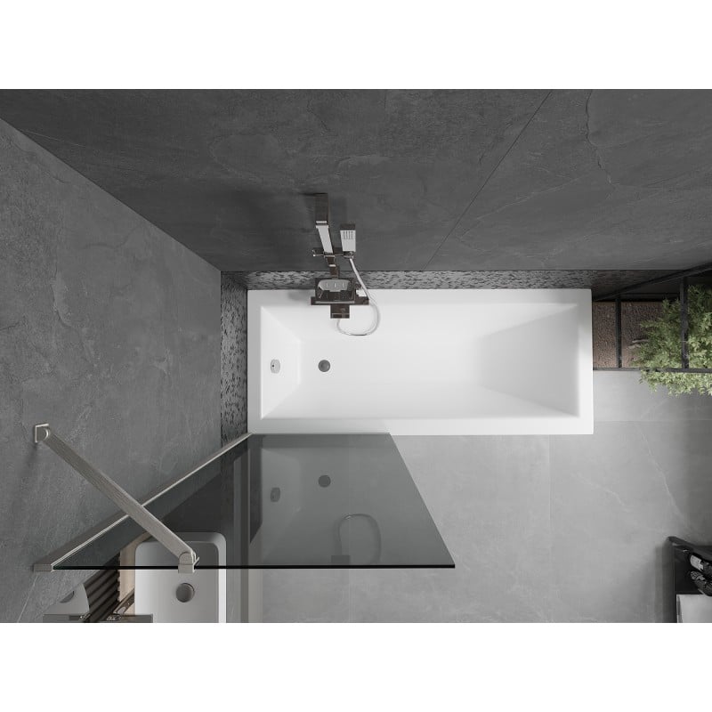 Mexen Next paroi de baignoire 1-volet 70 x 150 cm, graphite, nickel brossé - 895-070-000-00-40-97