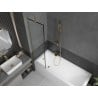 Mexen Next pare-douche 1-volet 50 x 150 cm, cadre noir, or brossé - 895-050-000-00-70-55